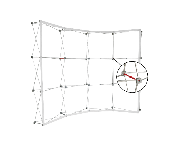 Pop-Up Curved Display Wall